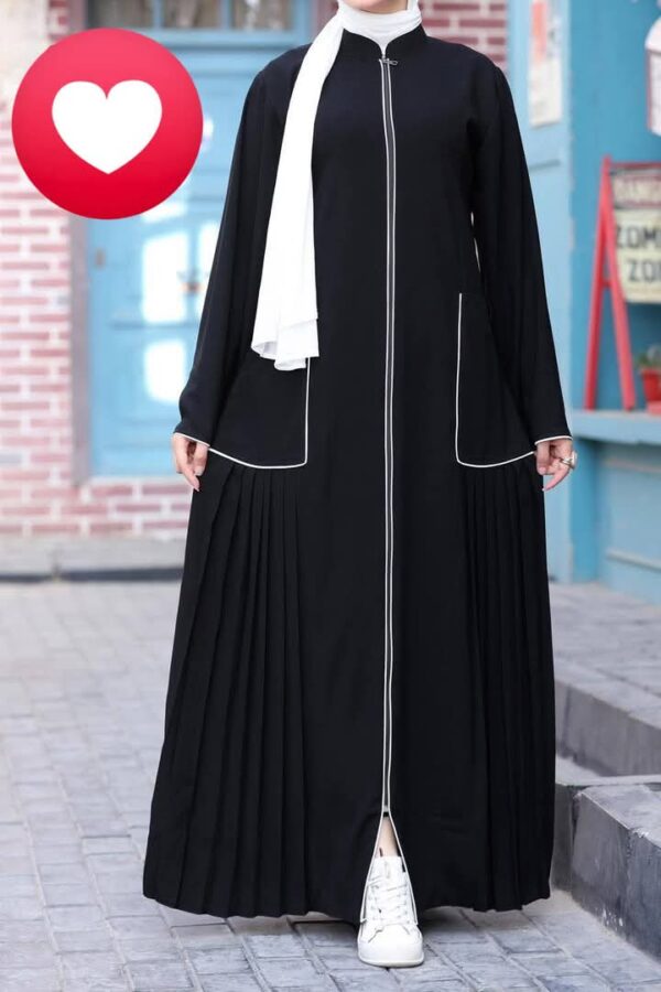 Black Dress with White Piping