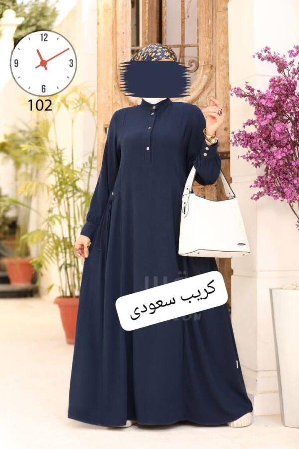 Classic navy blue Saudi crepe